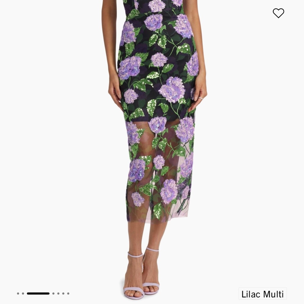 Milly Strapless Dress in Black and Purple Floral